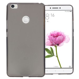 CUSTODIA per XIAOMI MI MAX, MI MAX PRIME IN GEL TPU SILICONE COLORE NERO TRASPARENTE