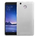 CUSTODIA per XIAOMI REDMI 3 PRO, REDMI 3S, REDMI 3X, REDMI 3S PRIME IN GEL TPU SILICONE COLORE BIANCO TRASPARENTE