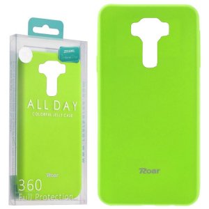 CUSTODIA per ASUS ZENFONE 3 (ZE520KL), 5.2" POLLICI IN GEL TPU SILICONE COLORE VERDE ALTA QUALITA' ROAR COLORFUL BLISTER