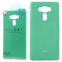 CUSTODIA per ASUS ZENFONE 3 DELUXE (ZS570KL, Z016S) IN GEL TPU SILICONE COLORE VERDE ACQUA ALTA QUALITA' ROAR COLORFUL BLISTER