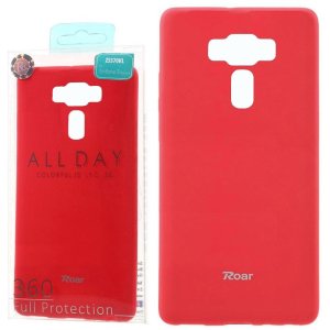 CUSTODIA per ASUS ZENFONE 3 DELUXE (ZS570KL, Z016S) IN GEL TPU SILICONE COLORE FUCSIA ALTA QUALITA' ROAR COLORFUL BLISTER