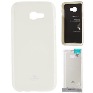 CUSTODIA per SAMSUNG SM-A520 GALAXY A5 (2017) IN GEL TPU SILICONE COLORE BIANCO LUCIDO CON GLITTER ALTA QUALITA' MERCURY