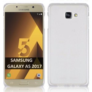 CUSTODIA per SAMSUNG SM-A520 GALAXY A5 (2017) IN GEL TPU SILICONE COLORE BIANCO TRASPARENTE