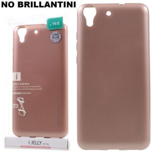 CUSTODIA per HUAWEI Y6 II, HONOR 5A IN GEL TPU SILICONE COLORE ROSA ORO ALTA QUALITA' MERCURY I-JELLY BLISTER (NO BRILLANTINI)