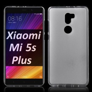 CUSTODIA per XIAOMI MI 5S PLUS - 5.7" POLLICI IN GEL TPU SILICONE COLORE BIANCO TRASPARENTE