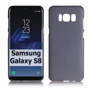 CUSTODIA per SAMSUNG SM-G950 GALAXY S8 IN GEL TPU SILICONE COLORE NERO TRASPARENTE