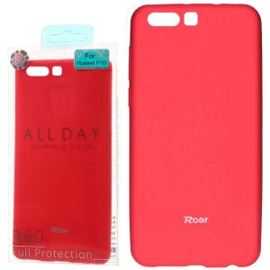 CUSTODIA per HUAWEI P10 IN GEL TPU SILICONE COLORE FUCSIA ALTA QUALITA' ROAR COLORFUL BLISTER