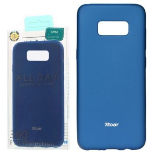 CUSTODIA per SAMSUNG SM-G950 GALAXY S8 IN GEL TPU SILICONE COLORE BLU ALTA QUALITA' ROAR COLORFUL BLISTER