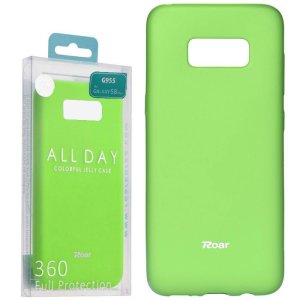 CUSTODIA per SAMSUNG SM-G955 GALAXY S8 PLUS IN GEL TPU SILICONE COLORE VERDE ALTA QUALITA' ROAR COLORFUL BLISTER