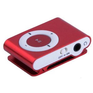 MINI LETTORE MP3 CON CLIP, SLOT MICRO SD E USCITA MICRO USB COLORE ROSSO BLISTER - ATTENZIONE: MEMORIA MICRO SD NON INCLUSA!