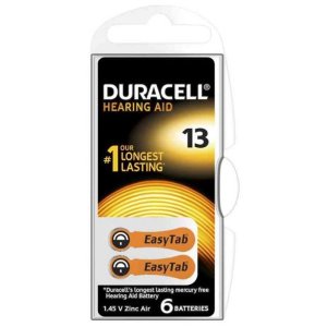 BATTERIA 1.45V ACUSTICA 13 - BLISTER 6 pz. EASY TAB HEARING AIR DURACELL