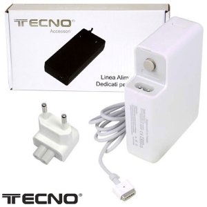 CARICATORE DA RETE PER APPLE MAGSAFE 2 CON CONNETTORE 5 PIN MAGNETICO 60W 16.5V 3.65A COLORE BIANCO TC-7024 TECNO BLISTER