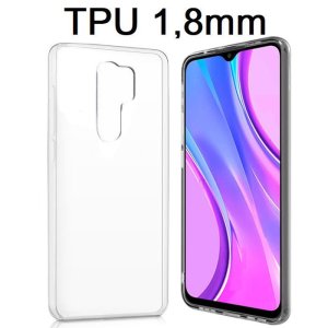CUSTODIA per XIAOMI REDMI 9 - IN GEL TPU SILICONE 1,8mm TRASPARENTE