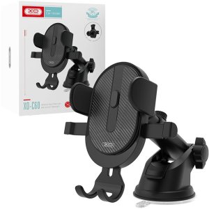 SUPPORTO AUTO UNIVERSALE CON FISSAGGIO A VENTOSA E BOCCHETTE D'ARIA PER DISPOSITIVI DA 4" A 6" COLORE NERO XO C60 BLISTER