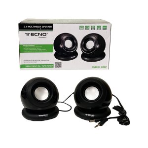 CASSE ACUSTICHE TECNO SP33 PER PC CON CONNETTORE JACK 3,5mm, ALIMENTAZIONE USB E POTENZA 5 WATT COLORE NERO BLISTER