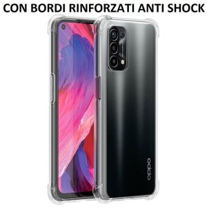 CUSTODIA per OPPO A54 5G, A74 5G, A93 5G IN GEL TPU SILICONE TRASPARENTE SLIM 0,5mm CON BORDI RINFORZATI ANTI SHOCK
