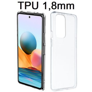 CUSTODIA per XIAOMI REDMI NOTE 10 PRO, NOTE 10 PRO MAX IN GEL TPU SILICONE 1,8mm TRASPARENTE