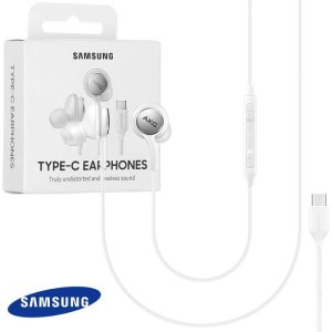AURICOLARE STEREO con CONNETTORE TYPE-C - GOMMINI E TASTO DI RISPOSTA BIANCO ORIGINALE SAMSUNG AKG EO-IC100BWEGEU BLISTER