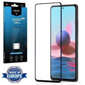 PELLICOLA per XIAOMI REDMI 10 (2021/2022) - VETRO TEMPERATO FULL FACE 9H - FULL GLUE CORNICE NERA MYSCREEN DIAMOND LITE