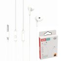 AURICOLARE STEREO con CONNETTORE JACK 3,5mm - TASTO DI RISPOSTA E MICROFONO (SENZA GOMMINI) COLORE BIANCO XO EP39 BLISTER