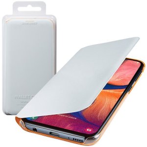 CUSTODIA ORIGINALE per SAMSUNG GALAXY A20e (SM-A202) - WALLET COVER COLORE BIANCO EF-WA202PWEGWW BLISTER