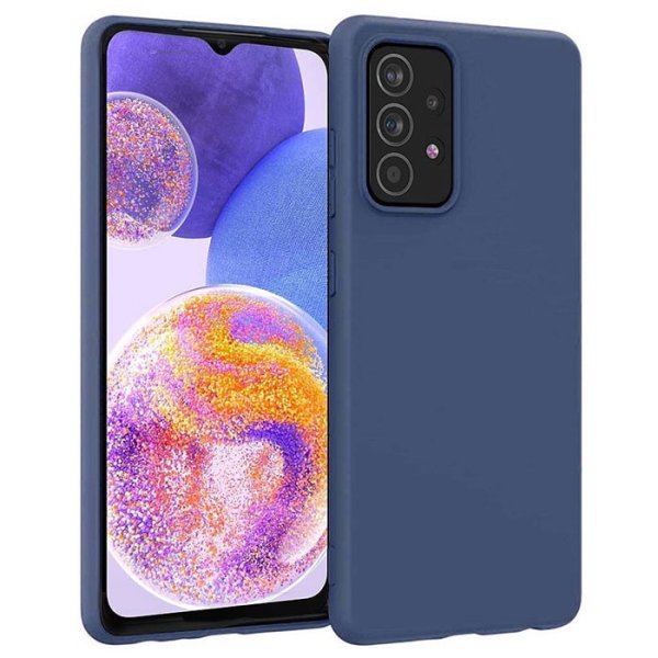 CUSTODIA per SAMSUNG GALAXY A23 4G/5G (SM-A235, SM-A236) IN GEL TPU SILICONE SLIM COLORE BLU SATINATO