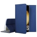 CUSTODIA per SAMSUNG GALAXY S23 (SM-G911) - FLIP ORIZZONTALE CON CHIUSURA MAGNETICA INVISIBILE ED INTERNO IN TPU COLORE BLU