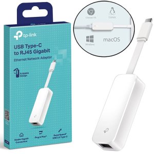 ADATTATORE DI RETE DA USB TYPE-C 3.0 A GIGABIT ETHERNET - PLUG & PLAY CON DESIGN VERSATILE COLORE BIANCO UE300C TP-LINK