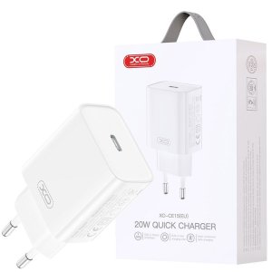CARICATORE DA RETE 20W CON 1 PORTA TYPE-C (QUICK CHARGER) COLORE BIANCO CE15 XO BLISTER (XO-CE15.BI)