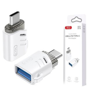 ADATTATORE OTG DA TYPE-C MASCHIO A USB FEMMINA COLORE BIANCO XO NB256B IN BLISTER