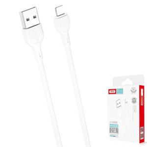 CAVO USB LIGHTNING (NO MFI) LUNGHEZZA 2 MT CON SUPPORTO RICARICA FAST CHARGE 2.1A COLORE BIANCO XO NB200 BLISTER