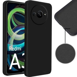 CUSTODIA per XIAOMI REDMI A3 IN TPU SILICONE CON EFFETTO SOFT TOUCH ED INTERNO IN MICROFIBRA COLORE NERO
