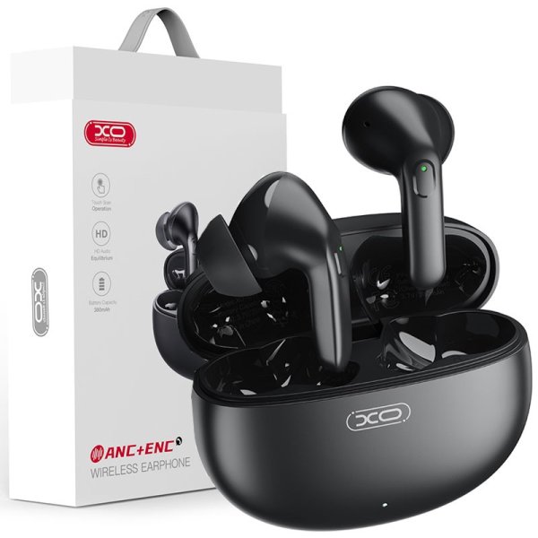 AURICOLARI BLUETOOTH 5.3 CON TECNOLOGIA ANC ED ENC, COMANDI TOUCH E MICROFONO INTEGRATO COLORE NERO XO-G17