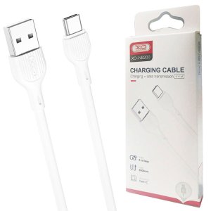CAVO USB TYPE-C CON SUPPORTO DI RICARICA QUICK CHARGER (MAX 2.1A) - LUNGHEZZA 2 MT COLORE BIANCO XO NB200 BLISTER