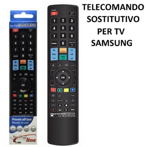 TELECOMANDO UNIVERSALE SOSTITUTIVO per TV SAMSUNG PRONTO ALL'USO 01716 JOLLY LINE BY GBS COLORE NERO MADEFORYOU BLISTER