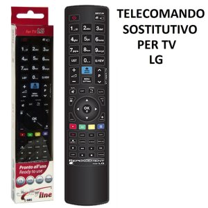 TELECOMANDO UNIVERSALE SOSTITUTIVO per TV LG PRONTO ALL'USO 01718 JOLLY LINE BY GBS COLORE NERO MADEFORYOU BLISTER