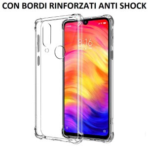 CUSTODIA per XIAOMI REDMI NOTE 7, REDMI NOTE 7 PRO IN GEL TPU SILICONE TRASPARENTE SLIM 0,5mm CON BORDI RINFORZATI ANTI SHOCK