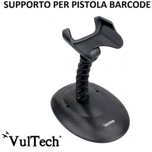 SUPPORTO BASE DA BANCONE PER PISTOLA BARCODE BC-01 COLORE NERO SB-01 VULTECH BLISTER