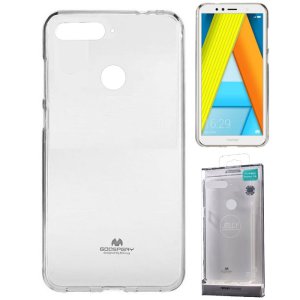 CUSTODIA per HUAWEI HONOR 7A, Y6 PRIME 2018 IN GEL TPU SILICONE TRASPARENTE MERCURY