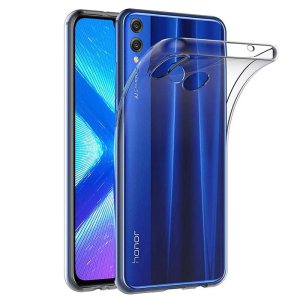 CUSTODIA per HUAWEI HONOR 8X, HONOR VIEW 10 LITE IN GEL TPU SILICONE TRASPARENTE