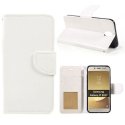 CUSTODIA per SAMSUNG GALAXY J7 (2017) - FLIP ORIZZONTALE SIMILPELLE CON INTERNO IN TPU E CHIUSURA MAGNETICA BIANCO