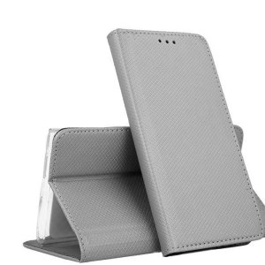 CUSTODIA per SAMSUNG GALAXY J7 (2017) - FLIP ORIZZONTALE CON CHIUSURA MAGNETICA INVISIBILE ED INTERNO IN TPU COLORE SILVER