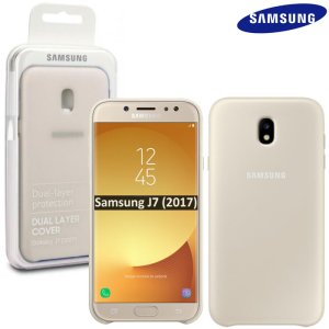 CUSTODIA ORIGINALE per SAMSUNG SM-J730 GALAXY J7 (2017) - DUAL LAYER CON ESTERNO RIGIDO ED INTERNO IN TPU COLORE ORO