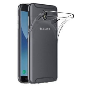 CUSTODIA per SAMSUNG SM-J730 GALAXY J7 (2017) IN GEL TPU SILICONE TRASPARENTE