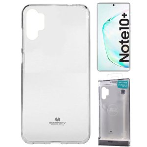 CUSTODIA per SAMSUNG GALAXY NOTE 10+ (N975), NOTE 10+ 5G (N976) IN GEL TPU SILICONE TRASPARENTE MERCURY