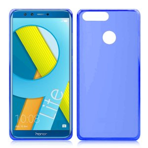 CUSTODIA per HUAWEI HONOR 9 LITE IN GEL TPU SILICONE COLORE BLU TRASPARENTE