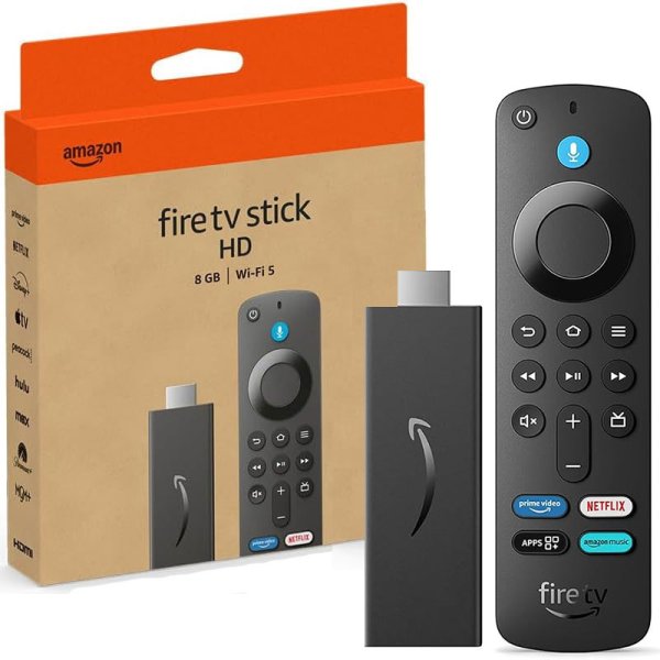 FIRE TV STICK HD (3a GEN) AMAZON per STREAMING A PORTATA DI MANO CON TELECOMANDO VOCALE ALEXA B0CQMWQDH4