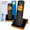 CORDLESS ALCATEL S280 CON VIVAVOCE CON VOLUME REGOLABILE, TASTO DIRETTO BLOCCO CHIAMATE E ID CHIAMANTE COLORE NERO E ARANCIONE