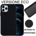 CUSTODIA per APPLE IPHONE 12, IPHONE 12 PRO (6.1") IN GEL TPU SILICONE COLORE NERO EFFETTO SOFT TOUCH E INTERNO IN MICROFIBRA