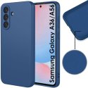 CUSTODIA per SAMSUNG GALAXY A36 (5G), GALAXY A56 (5G) IN SILICONE COLORE BLU CON EFFETTO SOFT TOUCH E INTERNO IN MICROFIBRA